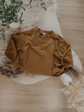 Banana Republic Camel Brown Crewneck Sweater